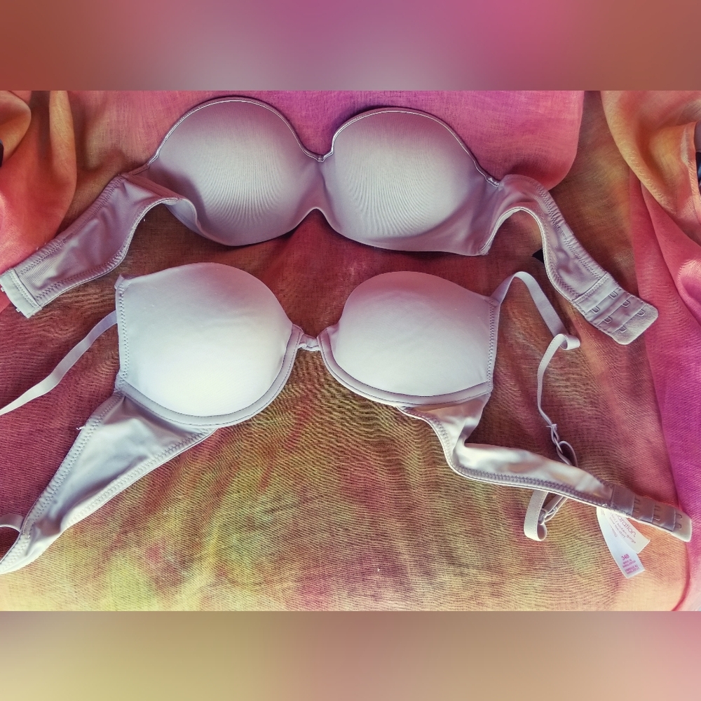 Xhileration T shirt bra and Natori push up bra. Set of Two. 34B
